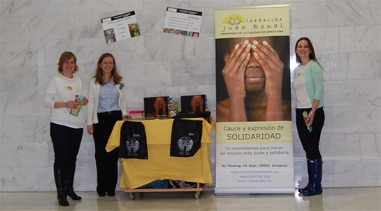 03/04/2014 Madrid acoge el stand informativo de Fundación Juan Bonal en el Hospital de Nuestra Señora del Rosario.