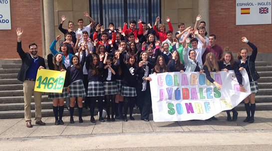 30/05/2014 Objetivo solidario cumplido en el Colegio Condes de Aragón de Zaragoza.