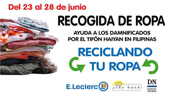 20/06/2014 Comienza la Cuarta Campaña Solidaria de Recogida de Ropa en Pamplona.